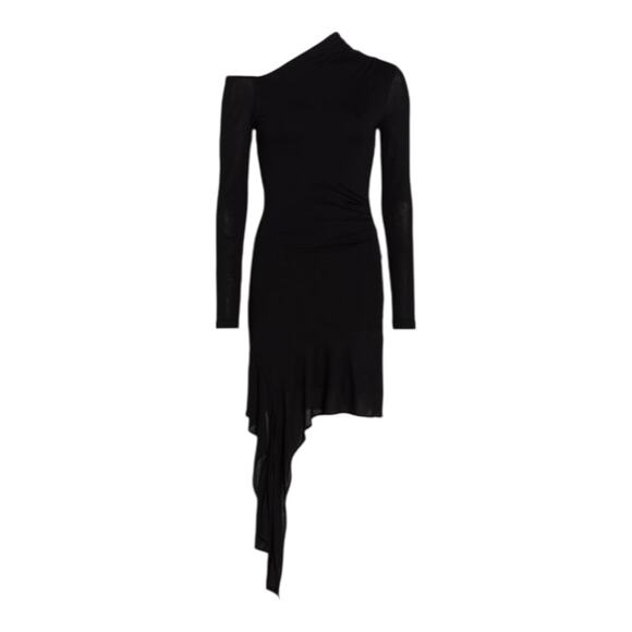 NWT Helmut Lang Scala Draped Asymmetric Minidress - Size XL - Picture 5 of 15